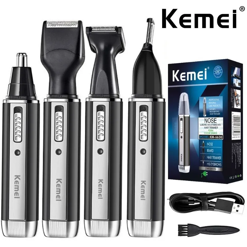 Kemei 4 in 1 trimmer for men E - огляд і ціна Men'S Grooming Nose And Ear