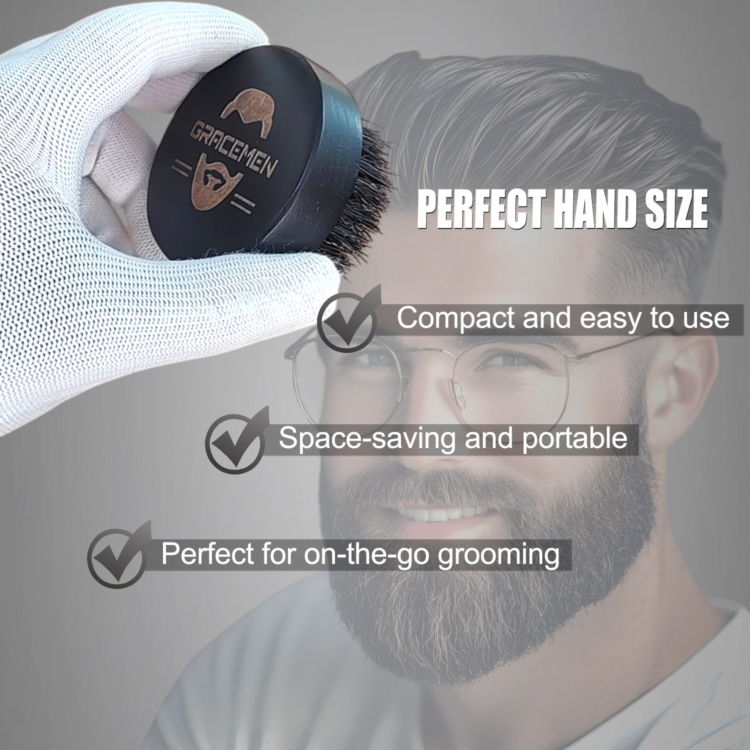 Round Beard Brush for Men – 10 - огляд і ціна Men'S Grooming Organizer