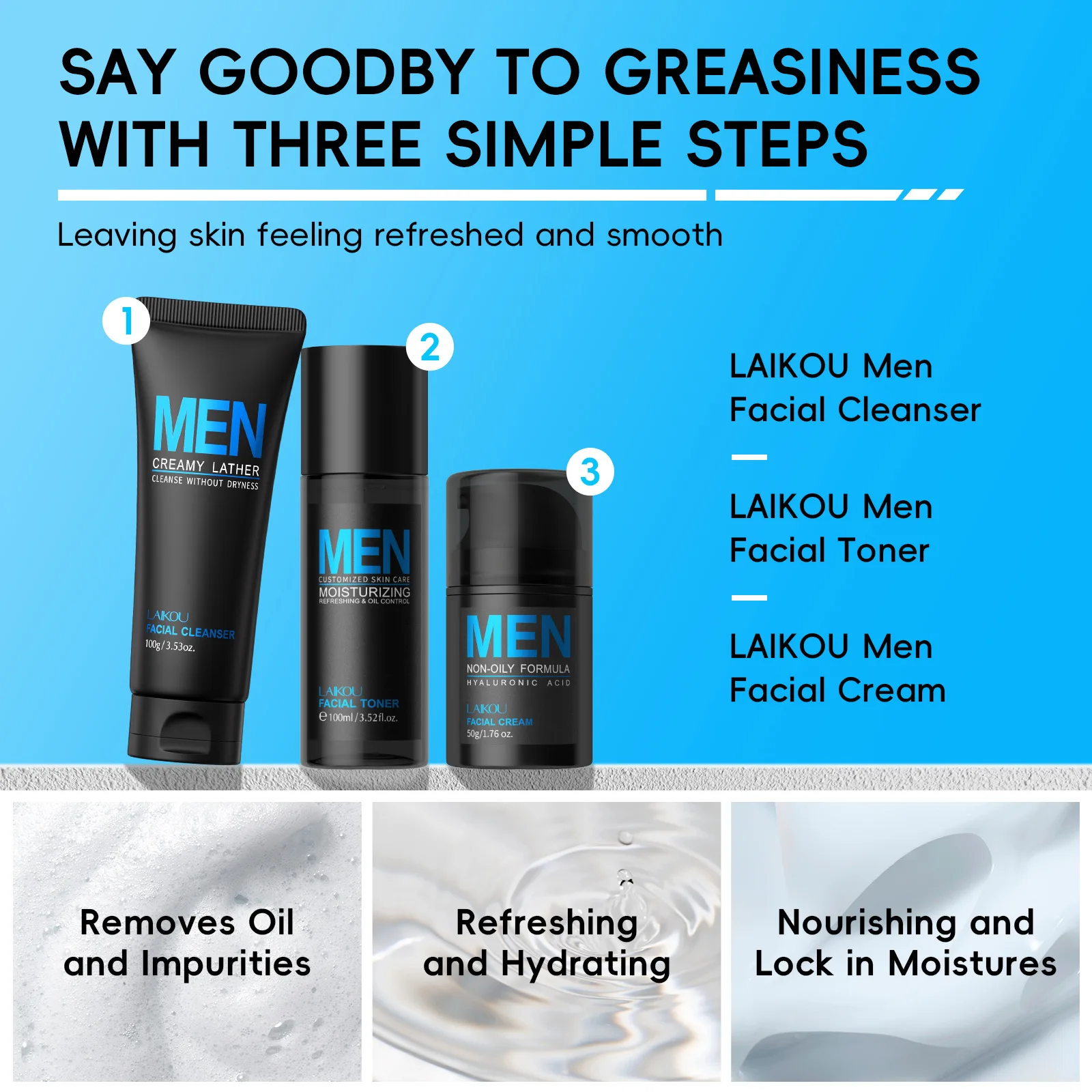 Mens 3 In 1 Grooming Set Clean - огляд і ціна Men'S Grooming Cream