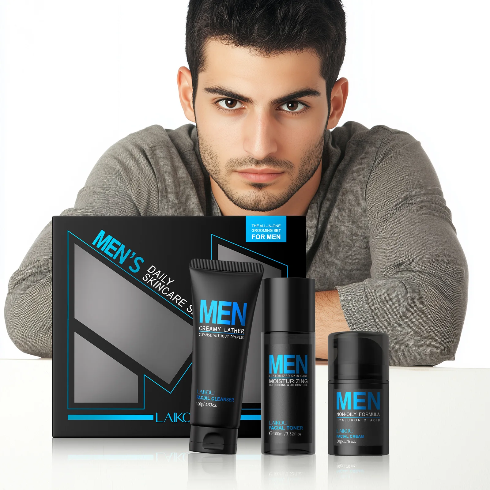 Mens 3 In 1 Grooming Set Clean - огляд і ціна Men'S Grooming Cream