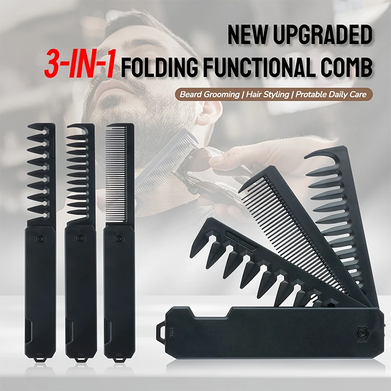3-in-1 Folding Beard Comb for  - огляд і ціна Men'S Grooming Organizer