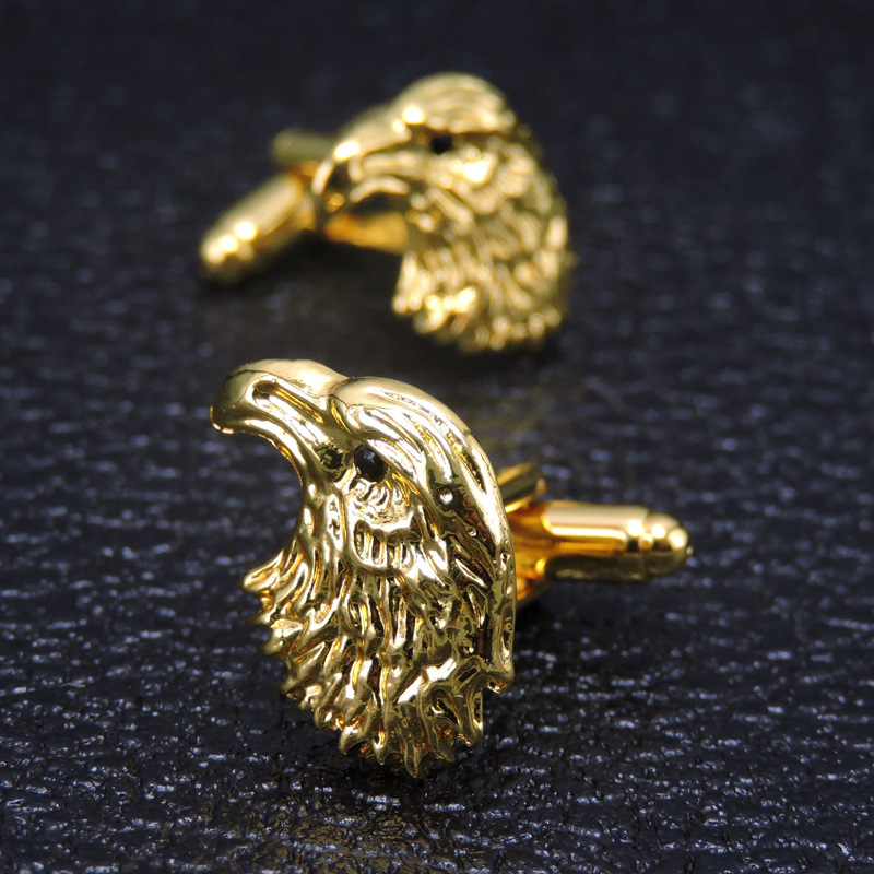 2pcs/set Gold Eagle Head Cuffl - огляд і ціна Men'S Grooming Set Gift