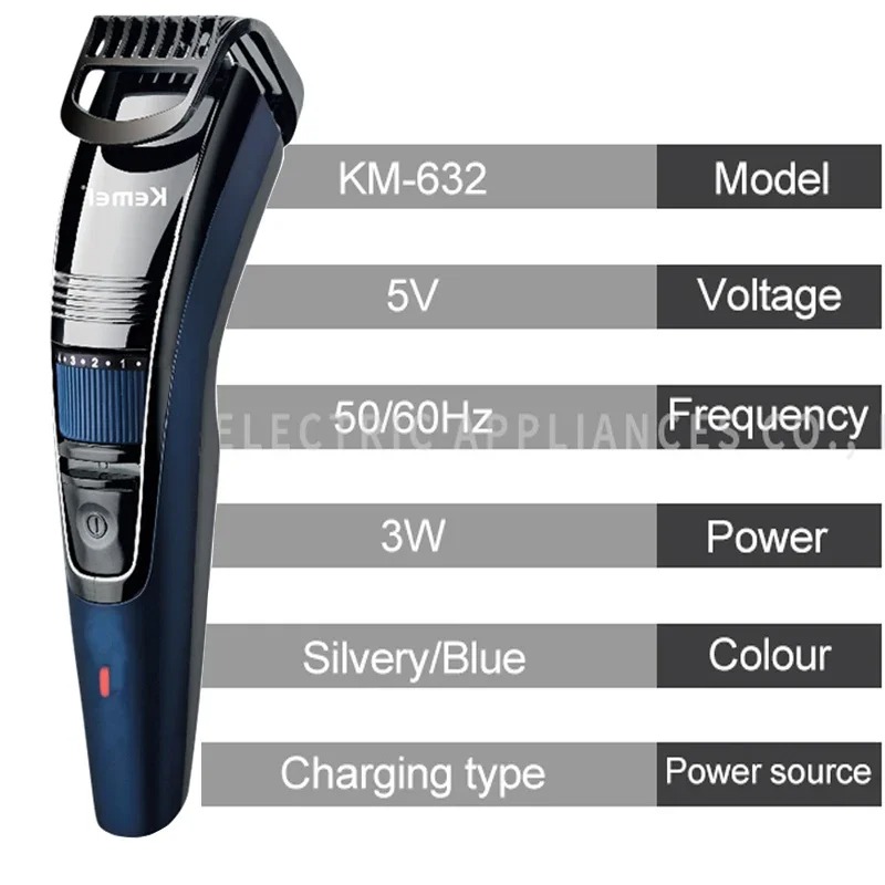 Kemei 632 0.5-10mm Adjustable  - огляд і ціна Men'S Face Grooming