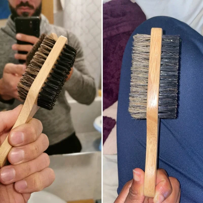 Beard Brush with Natural Woode - огляд і ціна Men'S Grooming Organizer