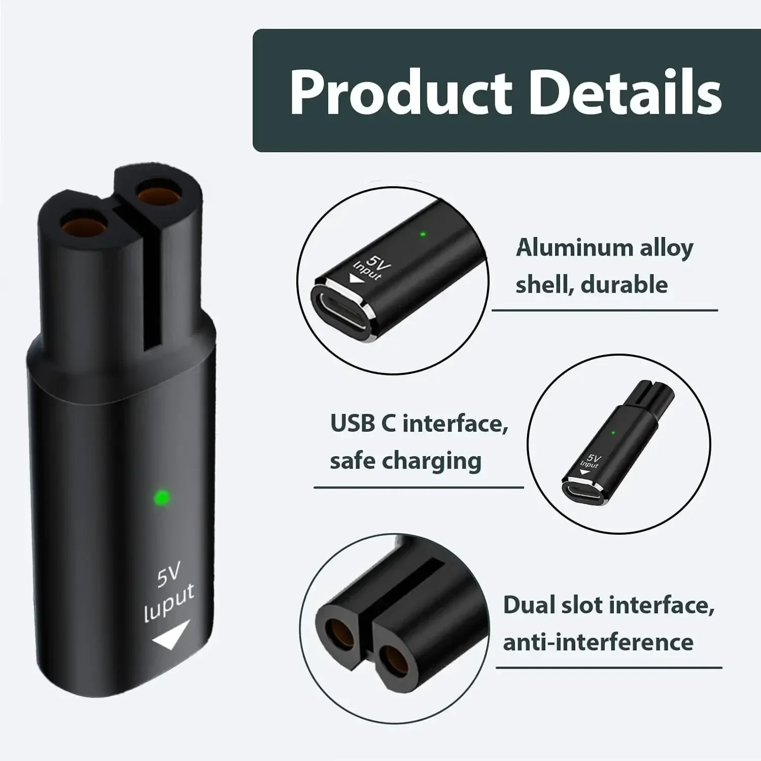 5V Type-C Shaver Adapter Charg - огляд і ціна Men'S Face Grooming